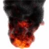 Spherical Emitter with Large Fire preset and Combustion Surface preset